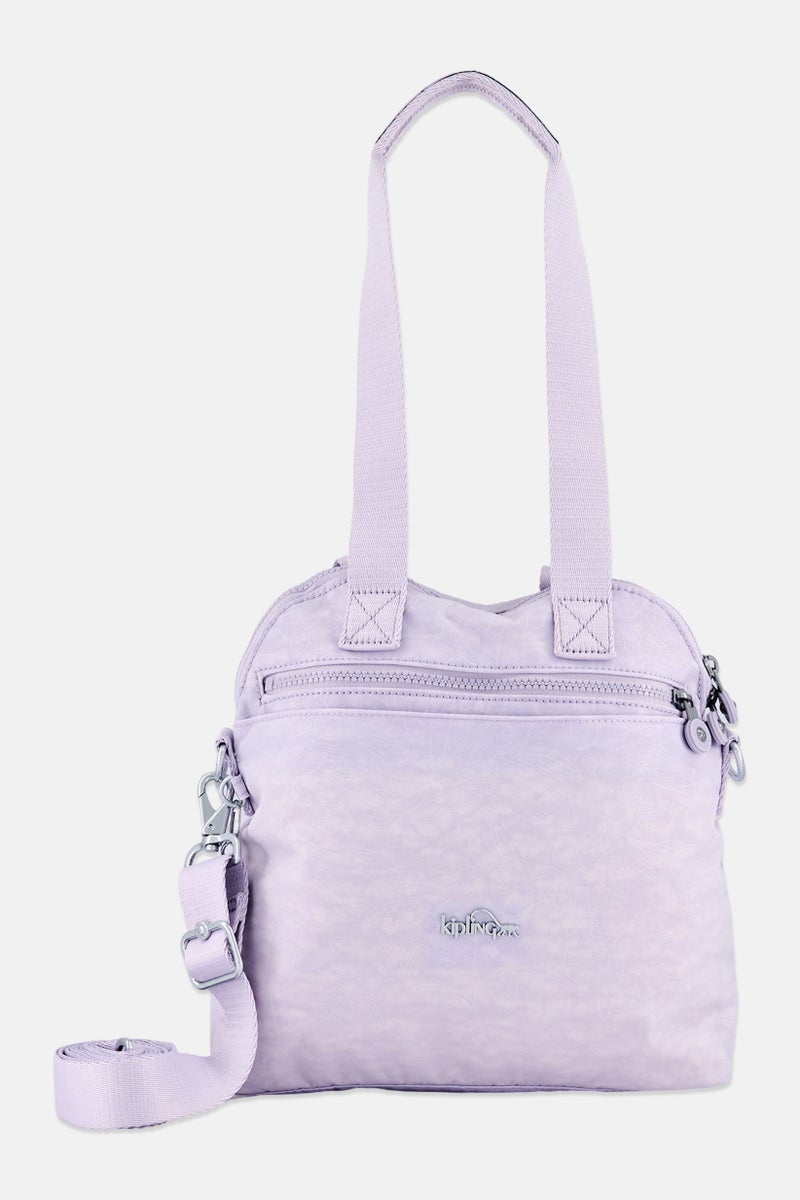 kipling Women Brand Logo Handbag, Lilac - Image 1